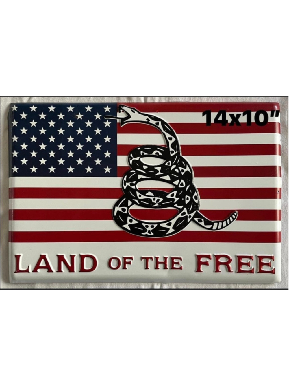 NEW “ Land of the Free” metal sign